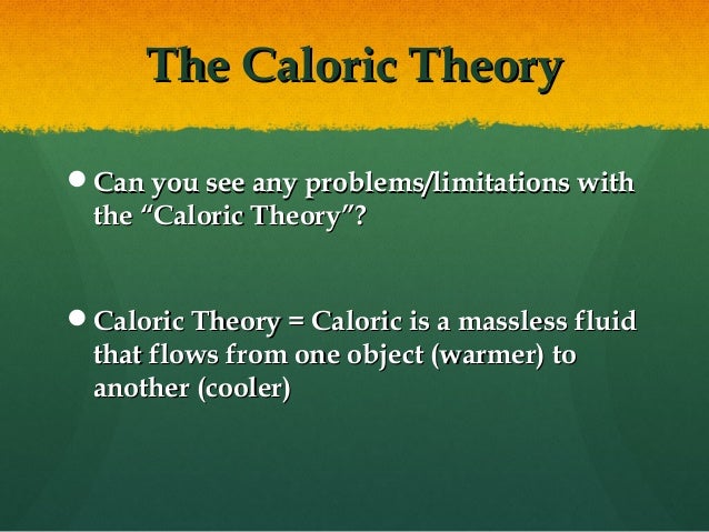 Breakdown of Caloric Components