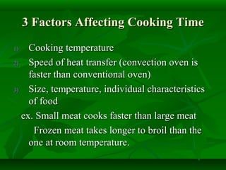 Factors Affecting Cooking Time